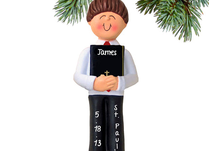 decorative personalized first communion with bible boy christmas ornament – Christmas ornament, holiday tree decoration or gi