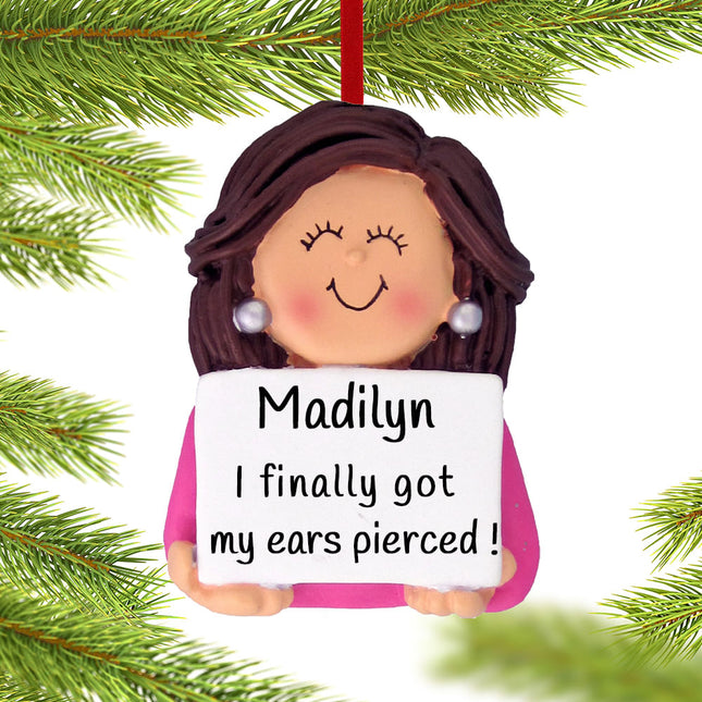 engraved personalized earrings female christmas ornament – Christmas ornament, holiday tree decoration or gift
