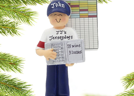 keepsake personalized fantasy football male christmas ornament – Christmas ornament, holiday tree decoration or gift