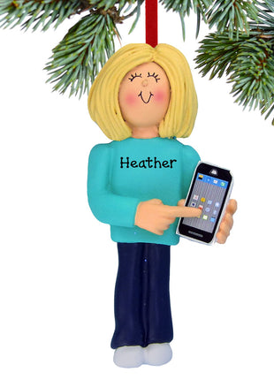 Smart Phone Female Ornament  by ORNAMENT CENTRAL Ornament