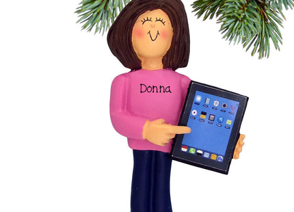 personalized personalized touch tablet computer female christmas ornament – Christmas ornament, holiday tree decoration or gi