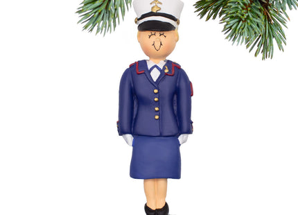 engraved personalized marine female christmas ornament – Christmas ornament, holiday tree decoration or gift