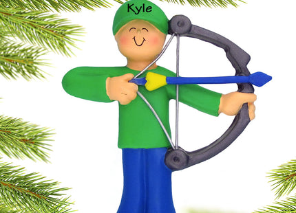 holiday personalized archery female christmas ornament – Christmas ornament, holiday tree decoration or gift