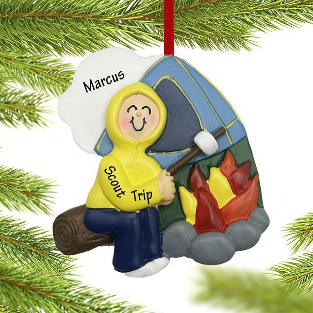 Camping Boy or Girl Ornament