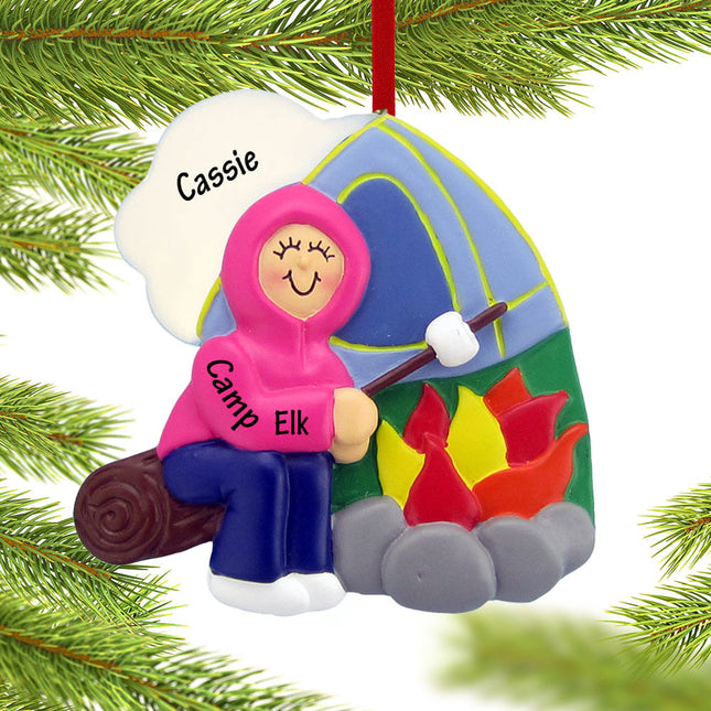 Camping Boy or Girl Ornament
