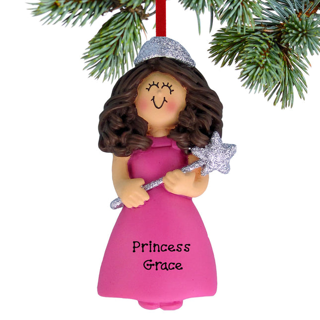 decorative personalized glitter princess christmas ornament – Christmas ornament, holiday tree decoration or gift