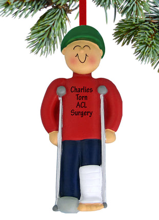 Broken Leg Male Ornament  by ORNAMENT CENTRAL Ornament
