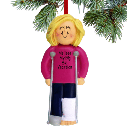 Broken Leg Personalized Ornament