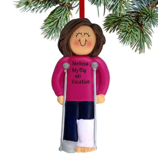 Broken Leg Personalized Ornament