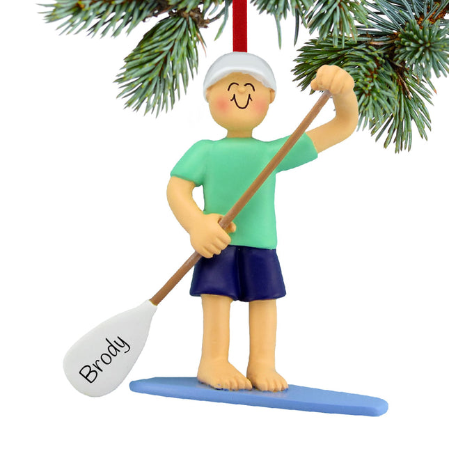 Paddle Board Personalized Christmas Ornament