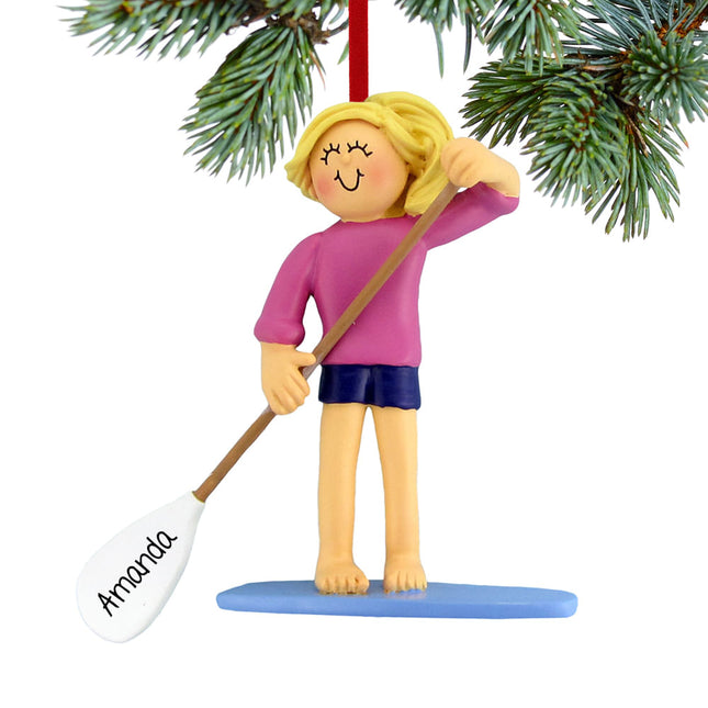 Paddle Board Personalized Christmas Ornament