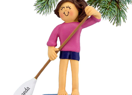 personalized personalized paddle board female christmas ornament – Christmas ornament, holiday tree decoration or gift