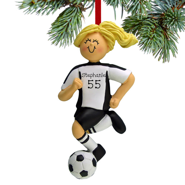 personalized personalized soccer girl green uniform christmas ornament – Christmas ornament, holiday tree decoration or gift