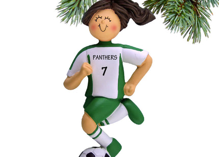 keepsake personalized soccer girl black uniform christmas ornament – Christmas ornament, holiday tree decoration or gift