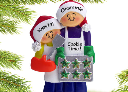 personalized personalized baking cookies with grandma or mom - 1 child christmas ornament – Christmas ornament, holiday tree 