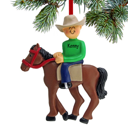 Horseback Rider Personalized Personalized Ornament - Male or Female