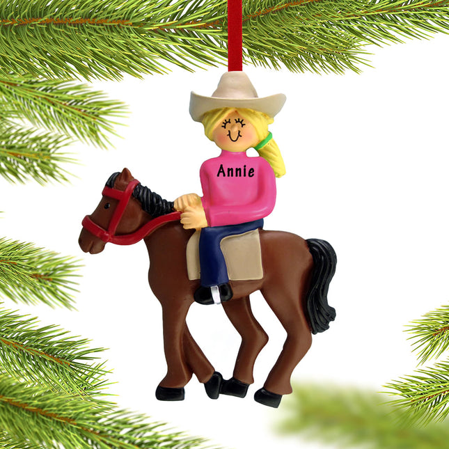 Horseback Rider Personalized Personalized Ornament - Male or Female