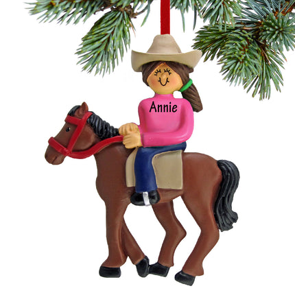 Horseback Rider Personalized Personalized Ornament - Male or Female