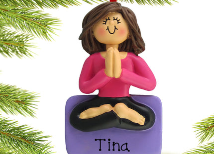 personalized personalized yoga female christmas ornament – Christmas ornament, holiday tree decoration or gift