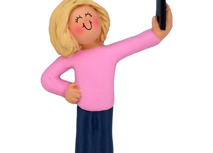 Selfie Girl Personalized Christmas Ornament