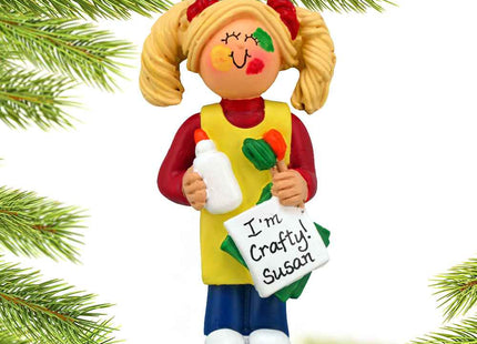 engraved personalized arts and crafts project girl christmas ornament – Christmas ornament, holiday tree decoration or gift