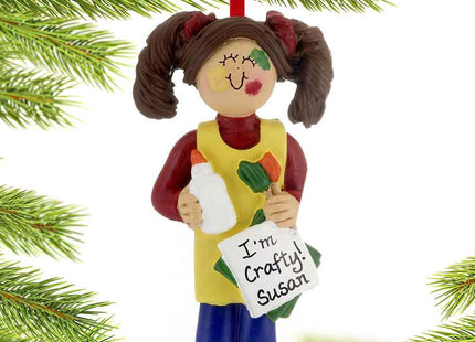decorative personalized arts and crafts project girl christmas ornament – Christmas ornament, holiday tree decoration or gift