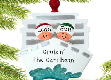 keepsake personalized cruise ship couple christmas ornament – Christmas ornament, holiday tree decoration or gift