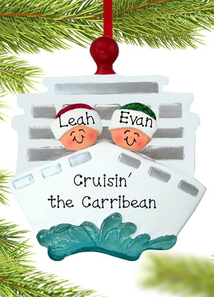 Cruise Ship Couple Ornament  by ORNAMENT CENTRAL Ornament