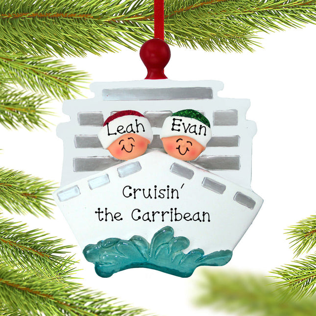 keepsake personalized cruise ship couple christmas ornament – Christmas ornament, holiday tree decoration or gift