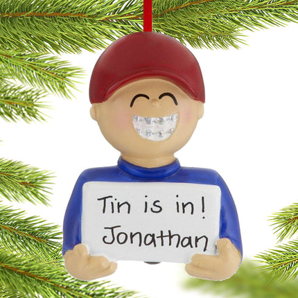 Braces On Boy or Girl Personalized Ornament
