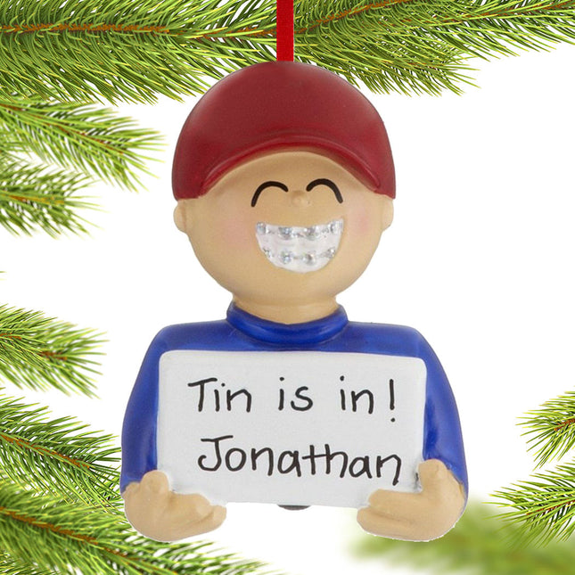 Braces On Boy or Girl Personalized Ornament