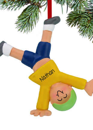Tumbling or Cartwheel Boy Ornament  by ORNAMENT CENTRAL Ornament
