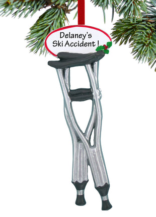 Pair of Crutches Ornament  by ORNAMENT CENTRAL Ornament