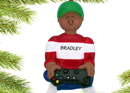 personalized personalized video game boy christmas ornament – Christmas ornament, holiday tree decoration or gift