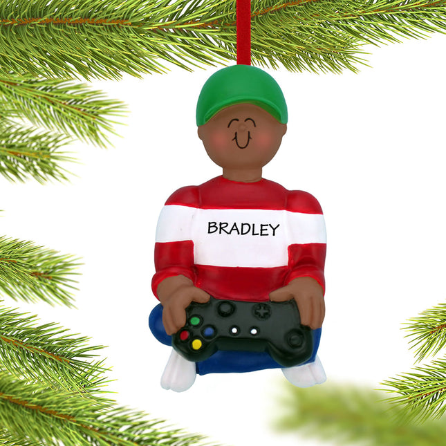 personalized personalized video game boy christmas ornament – Christmas ornament, holiday tree decoration or gift