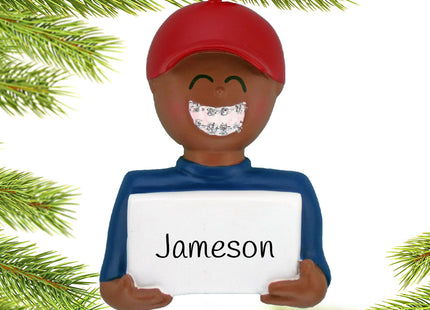 custom personalized braces on - boy christmas ornament – Christmas ornament, holiday tree decoration or gift
