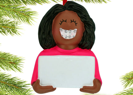 engraved braces on - girl christmas ornament – Christmas ornament, holiday tree decoration or gift