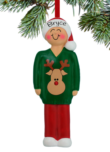 Ugly Christmas Sweater Contest Winner Ornament  by ORNAMENT CENTRAL Ornament