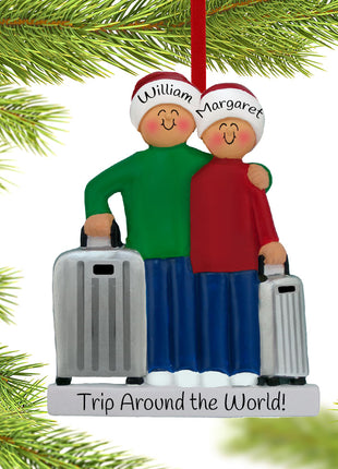 Traveling Couple Ornament  by ORNAMENT CENTRAL Ornament