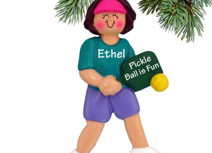 personalized personalized pickleball female christmas ornament – Christmas ornament, holiday tree decoration or gift