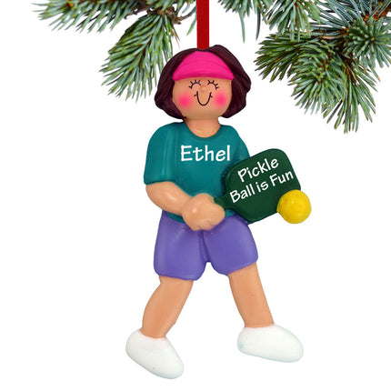 personalized personalized pickleball female christmas ornament – Christmas ornament, holiday tree decoration or gift