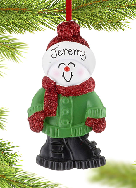 Snowman in Boots Boy Ornament  by ORNAMENT CENTRAL Ornament