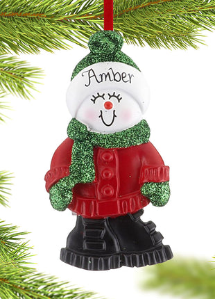 Snowman in Boots Girl Ornament  by ORNAMENT CENTRAL Ornament