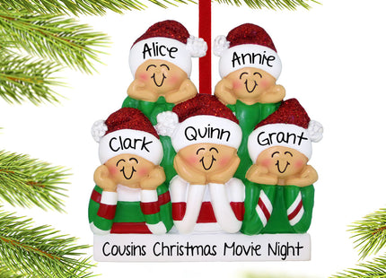 custom personalized head in hands family of 5 christmas ornament – Christmas ornament, holiday tree decoration or gift