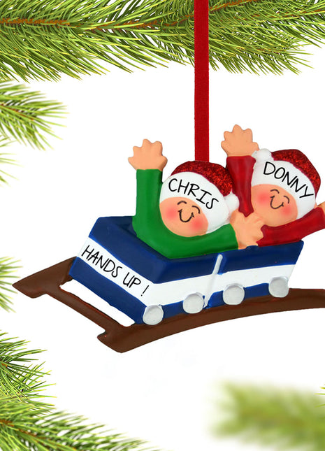 Roller Coaster Couple Ornament  by ORNAMENT CENTRAL Ornament