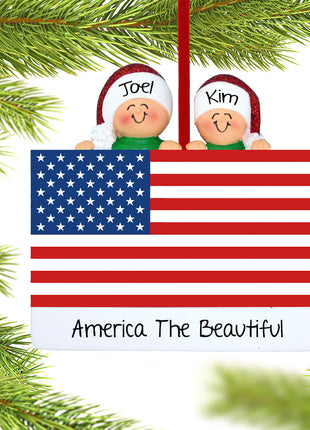 Patriotic Couple Ornament  by ORNAMENT CENTRAL Ornament