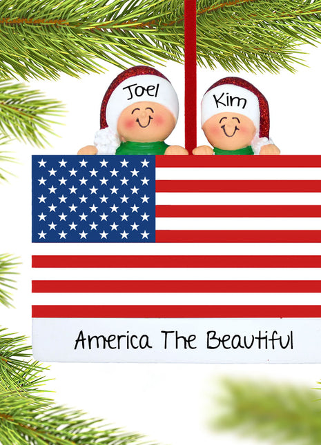 Patriotic Couple Ornament  by ORNAMENT CENTRAL Ornament