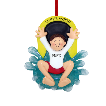 Water Slide Boy or Girl Personalized Figurine Ornament