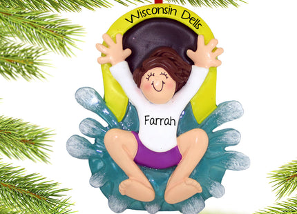 personalized personalized water slide girl christmas ornament – Christmas ornament, holiday tree decoration or gift