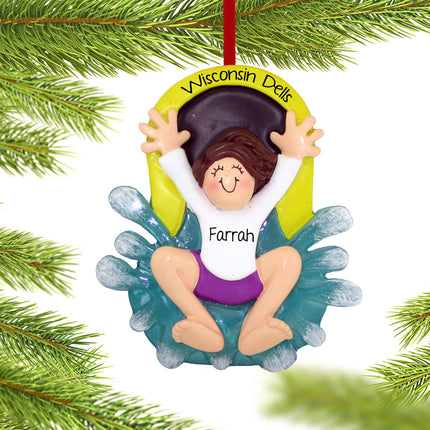 Water Slide Boy or Girl Personalized Figurine Ornament